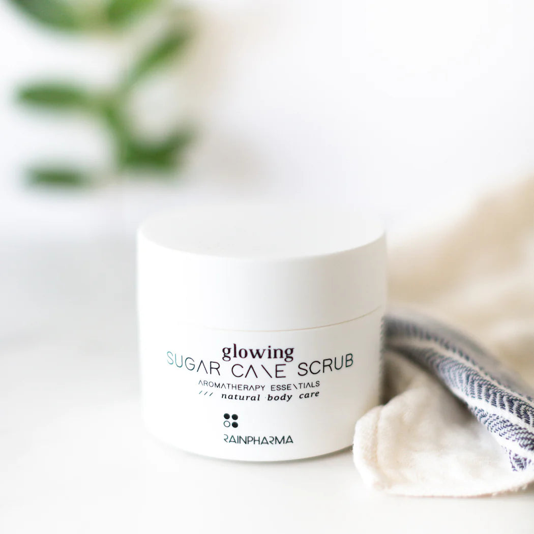 Glowing sugar cane scrub